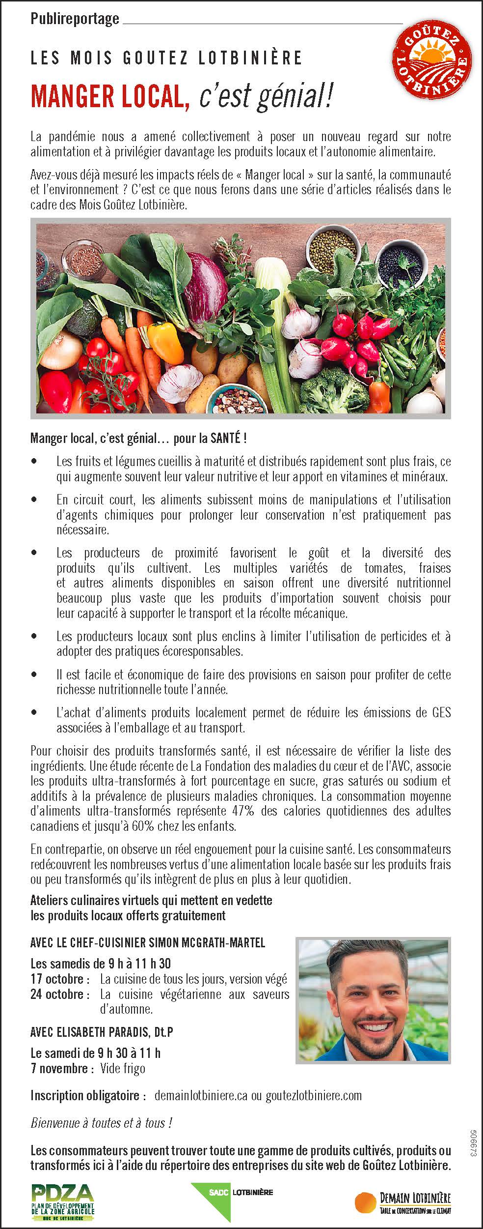 Municipalité d'Issoudun 20201008 Manger local, c’est génial!